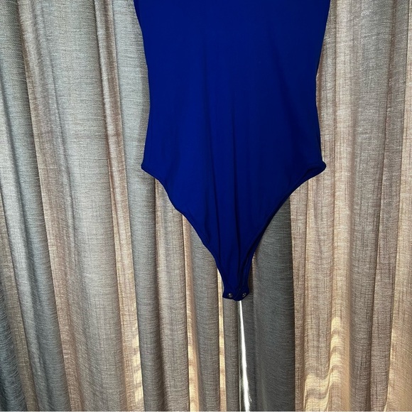 Free People Take Me Out Ribbed Henley Bodysuit in Blue Size Medium - Picture 14 of 14